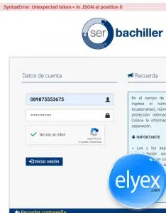 Mensaje de Error www.serbachiller.ec Asignación de cupos ser bachiller 2020 Solución