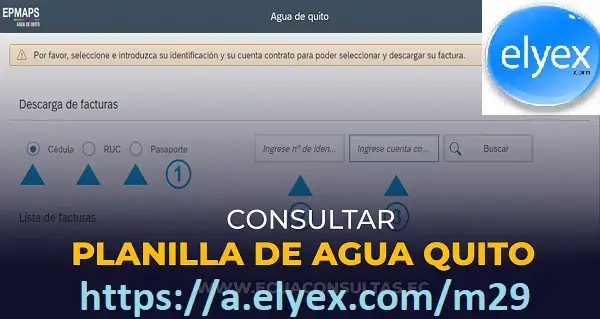 planilla de agua quito consultar