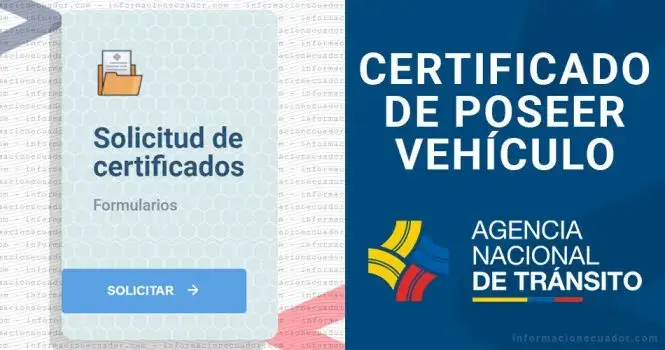 Certificado de poseer vehículo