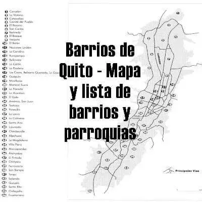 Barrios de Quito mapa