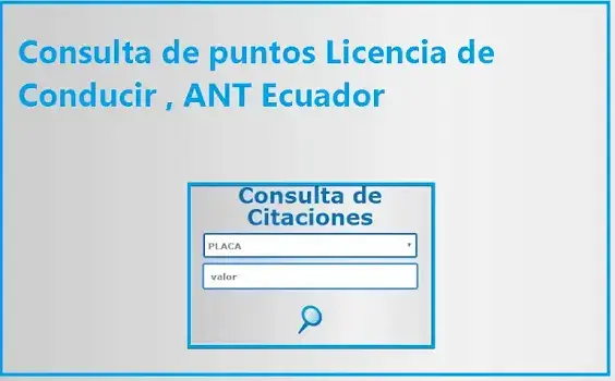 consulta puntos licencia conducir ecuador