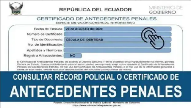 imprimir record policial certificado antecedentes penales