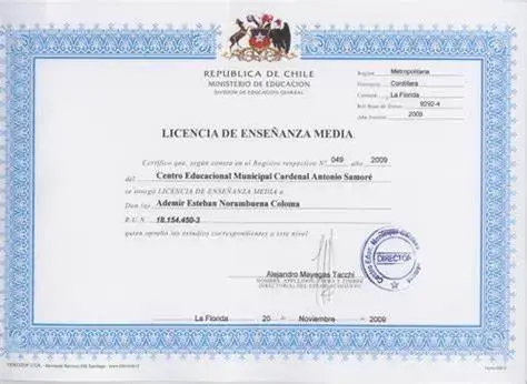 Certificado de enseñanza media