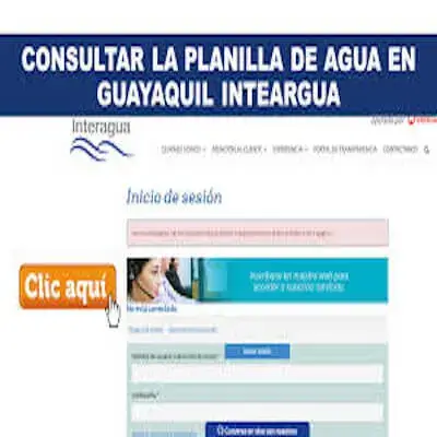 consultar planilla agua interagua