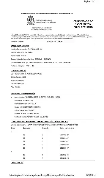 certificado ROLECE
