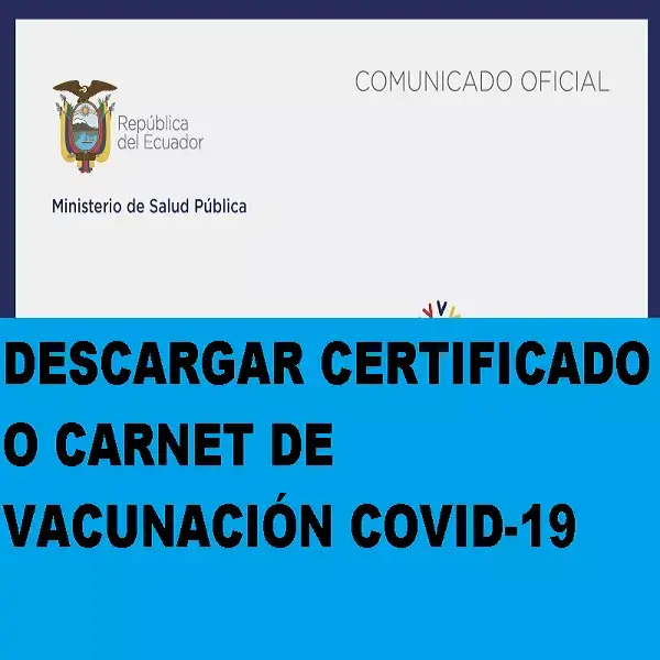 descargar certificado vacunación coronavirus