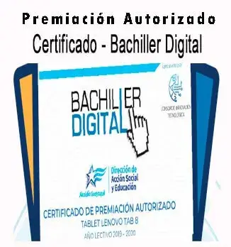 certificado premiación autorizado bachiller digital