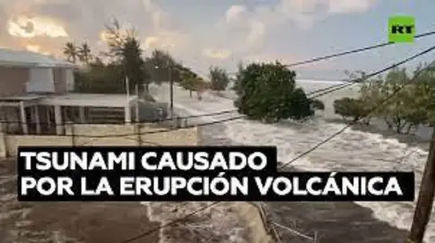 graban video tonga erupción