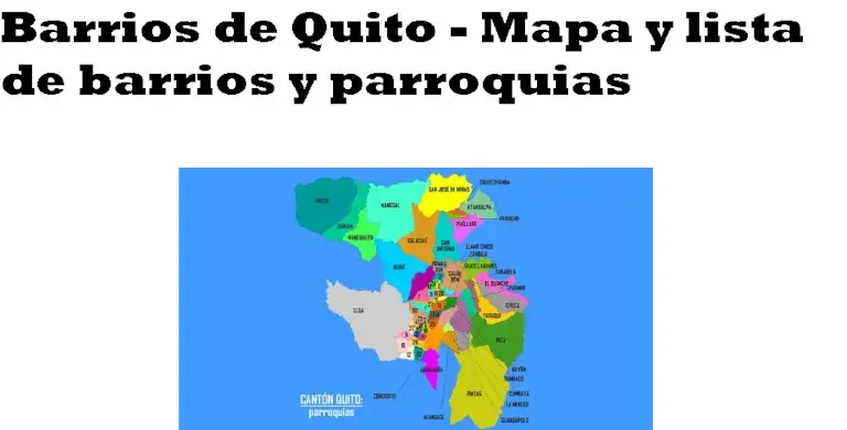 mapa lista barrios parroquias