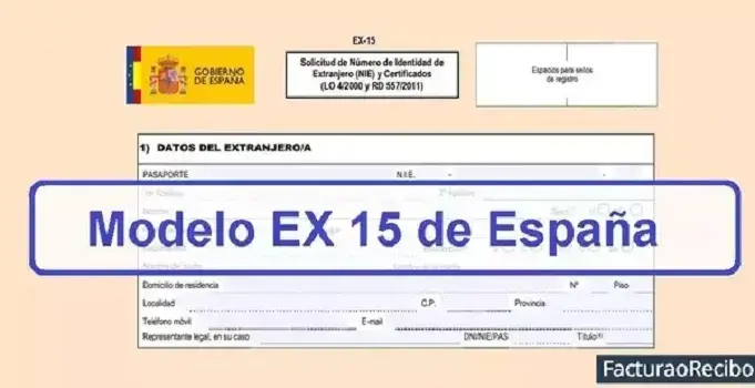rellenar formulario ex15 españa
