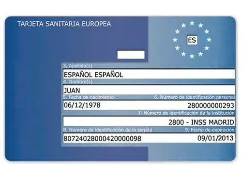 documentacion para tarjeta sanitaria europea