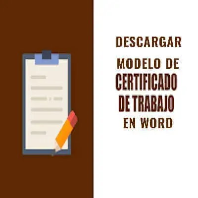 modelo certificado trabajo word ejemplo