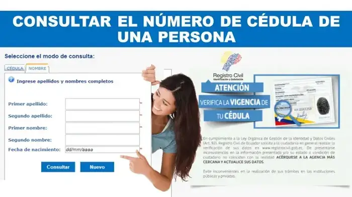 Consultar Número de Cédula de Identidad Ecuador – Registro Civil