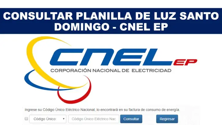 Consultar Planilla de Luz Santo Domingo CNEL EP