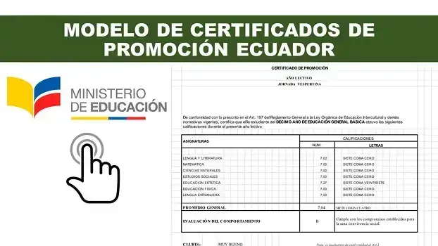 Modelo de Certificados de Promoción Ministerio de Educación