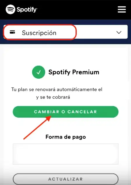 desactivar Spotify