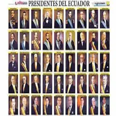 Listado de presidentes República del Ecuador actualizado
