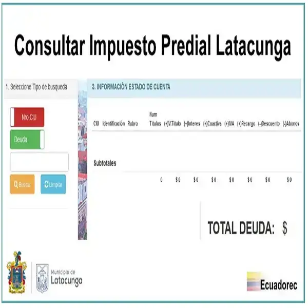 Consultar Impuesto Predial Latacunga Valor a Pagar