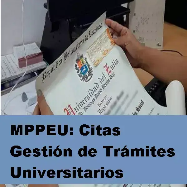 MPPEU Citas Gestión de Trámites Universitarios