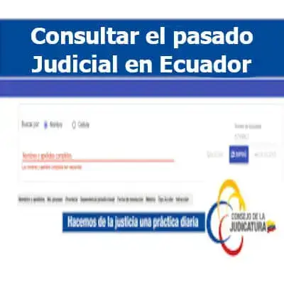 Consultar el pasado Judicial en Ecuador