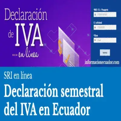 Declaración semestral del IVA en Ecuador - SRI en línea