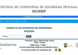 Ecuador SICOSEP Consultas Trámites