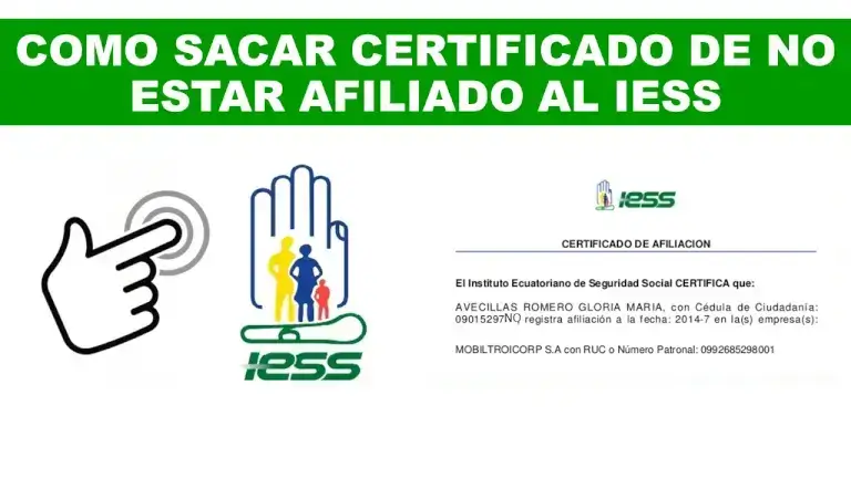 Certificado de NO afiliación IESS por Internet